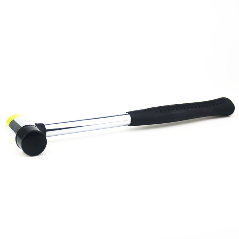 Ogrmar 25MM Dual Head Plastic and Rubber Hammer Metal Mallet for Jewelers (Black) - NewNest Australia