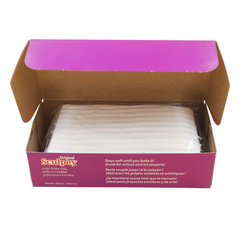 Original Sculpey® White, Non Toxic, Polymer clay, Oven Bake Clay, 1 pound great for modeling, sculpting, holiday, DIY and school projects. Great for all skill levels - NewNest Australia