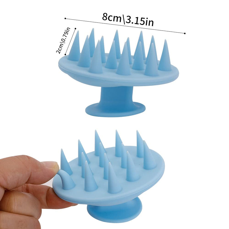 Ithyes Scalp Massager, Hair Shampoo Brush With Soft Silicone Bristles, Dandruff Treatment, Head Scrubber Comfortable For All Hair Types Of Curly Girls, Women, Men, Kids, Pets (Blue) - NewNest Australia