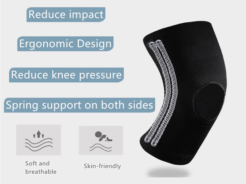 Solo Actfit Knee Support Compressions, Orthopedic Knee Support With Side Stabilizers, Breathable Knee Support For Sports Football Volleyball Crossfit Knee Pain Arthritis (One Pair, L/Xl) - NewNest Australia