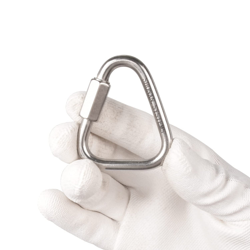 SHONAN Delta Quick Link 2.2 Inch Triangle Quick Links Stainless Steel Triangle Carabiners Marine Grade, 4 Pack, 880 Lbs Capacity 2.2 Inch, 4 Pack(Marine Grade) - NewNest Australia