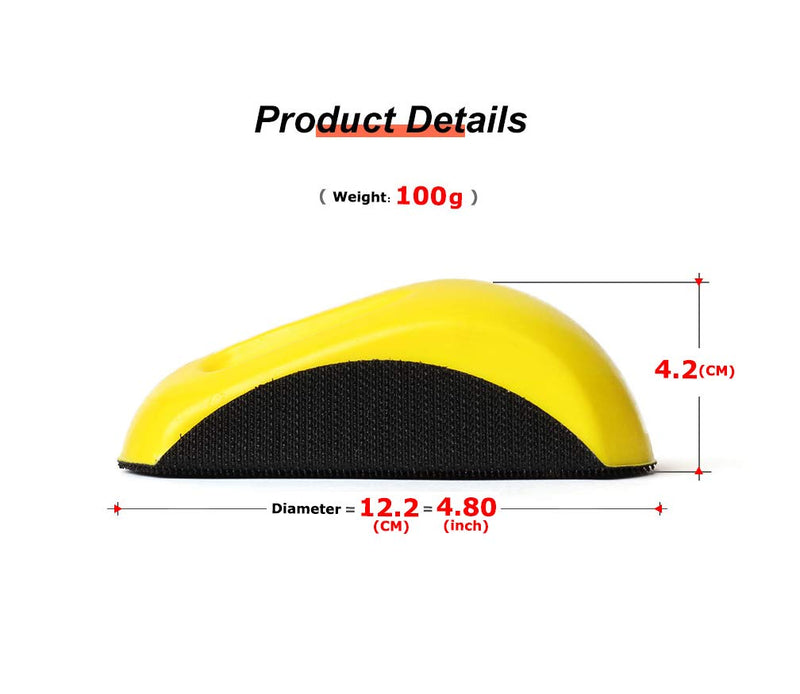 5" Sanding Mouse Hook and Loop Hand Sanding Block for Wood Furniture Restoration Home Arts Car 5-inch 1 piece - NewNest Australia