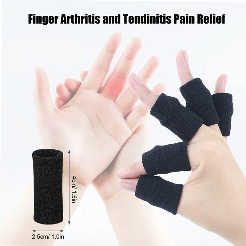Finger Support Compression Sleeves (30Pcs), Breathable Thumb Support Brace Splint Arthritis Sleeve for Finger Joint Pain Relief, Comfortable Finger Protector for Triggger Finger Sports Aid Support - NewNest Australia