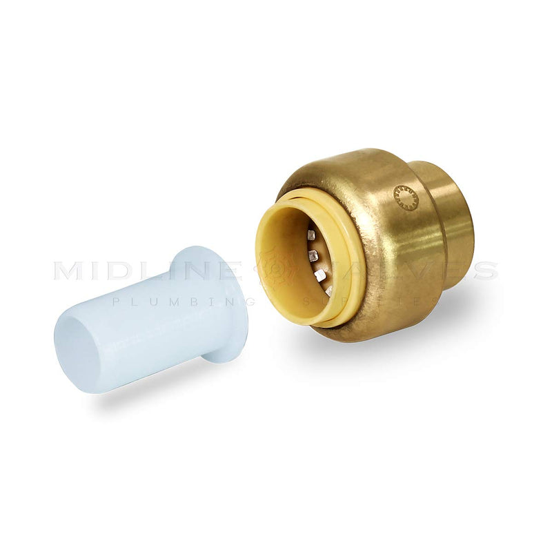 Supply Giant VQTF1-5 Plug End Cap Pipe Fitting Push to Connect Pex Copper, CPVC, 1 Inch, Brass Pack of 5, 5 Count - NewNest Australia