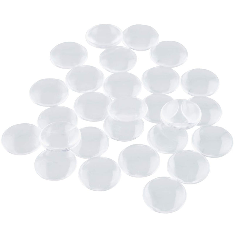 HAUTOCO 27pcs 35mm Clear Glass Cabochons 1 3/8" Inch Glass Dome Cabochon Tiles, Non-calibrated Round for DIY Cameo Photo Jewelry Making 1 3/8 Inch/35mm-27pcs - NewNest Australia