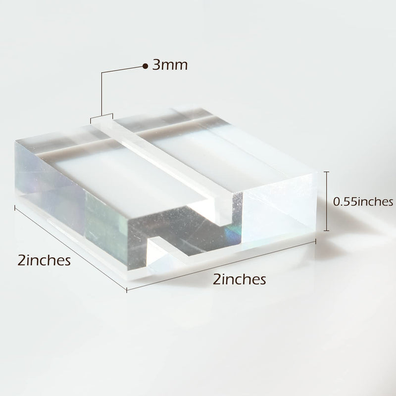 JINMURY 10 Pack 2" Acrylic Sign Holders- Clear Acrylic Wedding Sign Holders, Acrylic Place Card Holder, Table Numbers Slot Stand for 4" x6 Acrylic Table Sign 2 inch - NewNest Australia