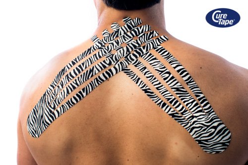 Curetape Kinesiotapes | Waterproof & Elastic Kinesiology Tape | Skin-Friendly Kinesio Tape | Latex-Free & Hypoallergenic | Sports Tape For Injuries & Complaints | 5Cm X 5M | Zebra - NewNest Australia