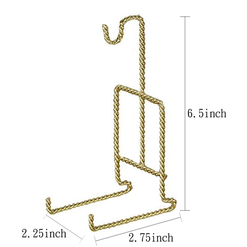 NewNest Australia - HOHIYA Tea Cup and Saucer Display Stand Holder Rack Teacup Easel Twist Wire (Gold,pack of 4) 