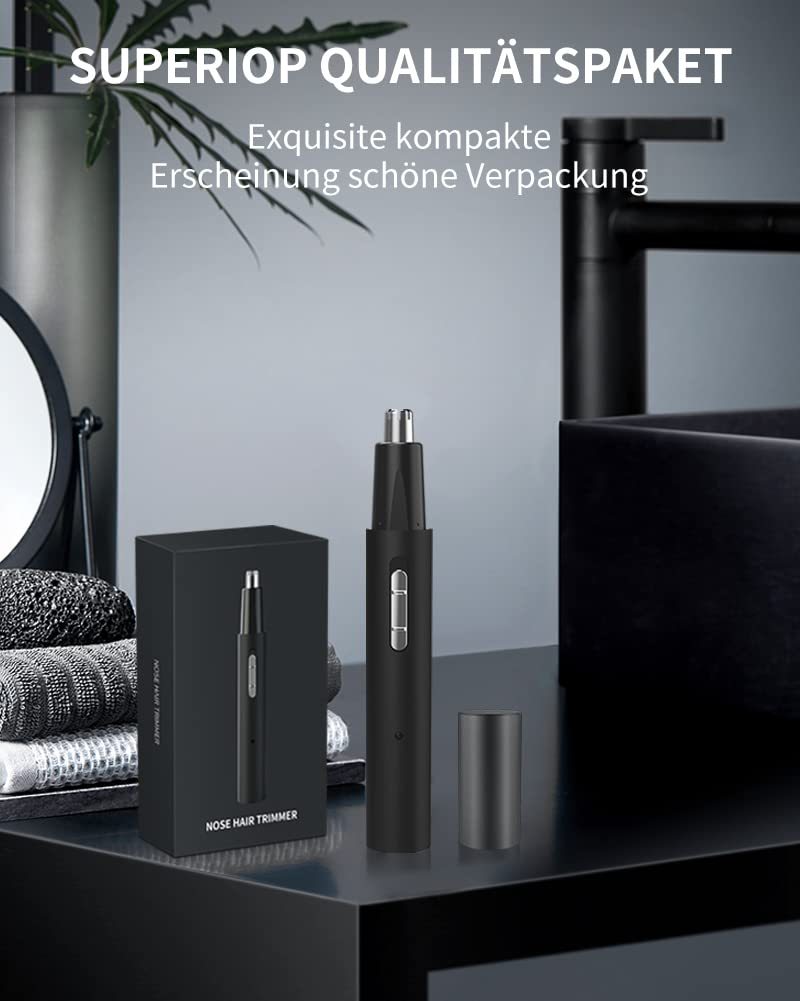 Nose hair trimmer, nose hair trimmer, ear hair trimmer, 2 in 1 professional nose trimmer - pain-free men's and women's nose hair remover, with USB charging function, IPX7 waterproof double blades - NewNest Australia