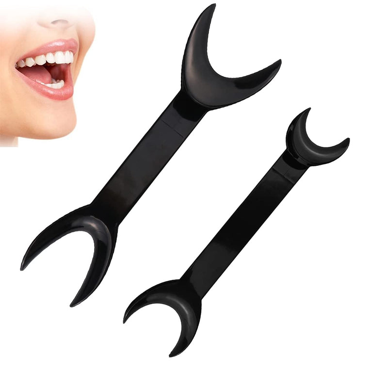 8 Pieces Black T-Shape Intraoral Cheek Lip Retractor, 4 Large Sizes + 4 Small Sizes Double Head Mouth Opener For Teeth Whitening, Dental Orthodontic Oral Care Tool - NewNest Australia