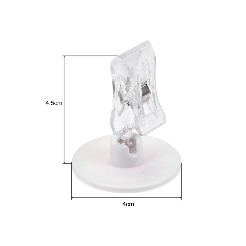 MECCANIXITY Plastic Merchandise Sign Clip, Rotatable Clip-on Holder Stand, Price Display Tags 4x4.5cm (WxH) Pack of 16pcs - NewNest Australia
