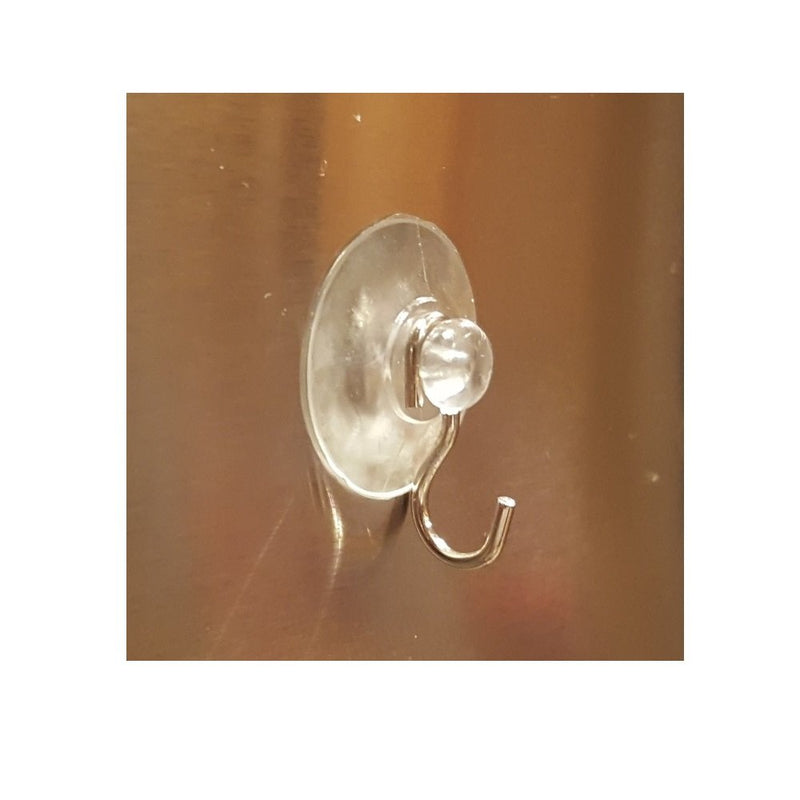 NewNest Australia - 20 Pack Clear Plastic Small Suction Cup with Removable Hook (7/8" (22.22mm) Diameter) 7/8" (22.22mm) Diameter 