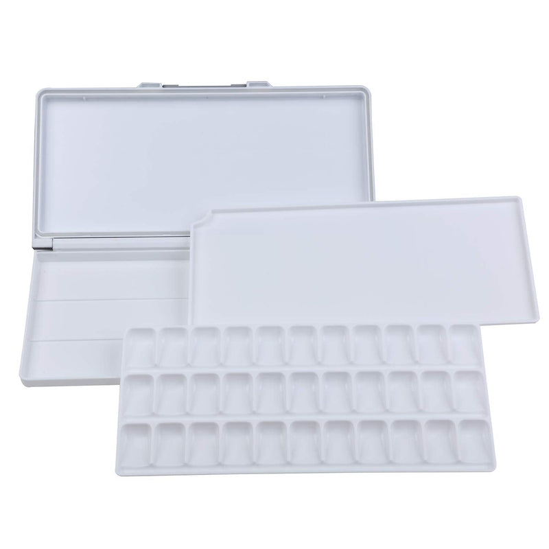 MEEDEN Airtight Leakproof Watercolor Palette Travel Paint Tray with A Large Mixing Area, 33 Wells Black Folding Peel-Off Palette for Watercolor, Gouache, Acrylic Paint - NewNest Australia