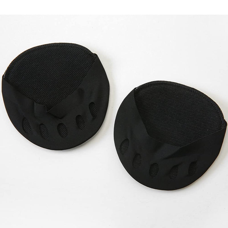 Foot Pads(3pairs) Reusable Soft Ball of Foot Cushions Forefoot Pads for Women Prevention Pain Relief Honeycomb Fabric Foot Pads Toe Socks, 5 Toes, Sweat Absorbent, Non-Slip, Foot Cover, Inner Socks Black White Apricot - NewNest Australia
