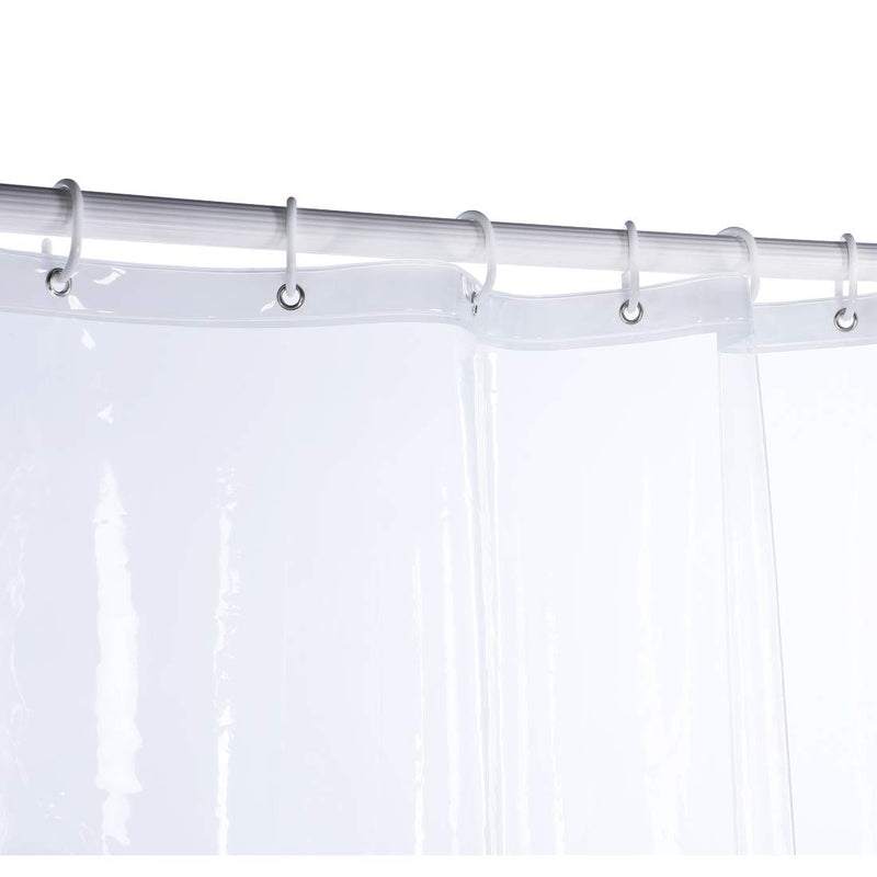 WellColor Clear Shower Curtain Liner 72 x 75 inch, PEVA Heavy Duty Shower Liner with 3 Weighted Magnets, Transparent, 100% Waterproof 72"W X 75"H - NewNest Australia