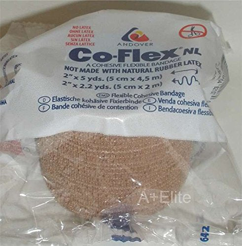 ANDOVER CO-FLEX NL 2x5Yds Tan Flesh 3-PACK Cohesive Flexible Elastic Latex Free Bandage Compression Self Adherent Wrap Adults Children Animals Pets Cats Dogs Horses 5200TN by Coflex - NewNest Australia