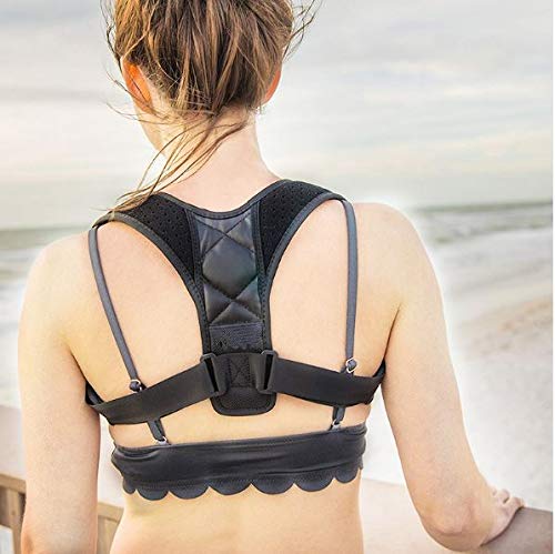 Posture Corrector for Men and Women, upper Back Brace, Clavicle Spine support, Adjustable Back Straightener and Providing Pain Relief from Neck, Back & Shoulder Fits Size M-L (20-48 In) - NewNest Australia