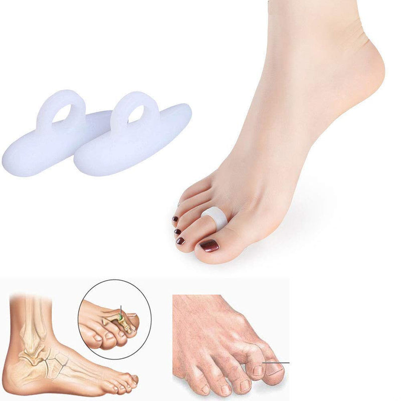 Pedimend™ Under Toe Support - 6 Pieces | Claw Crooked Mallet Toes Props Straightener Corrector | Silicone Gel Hammer Toe Crest Pads | Orthopedic Metatarsal Rings (White) White - NewNest Australia