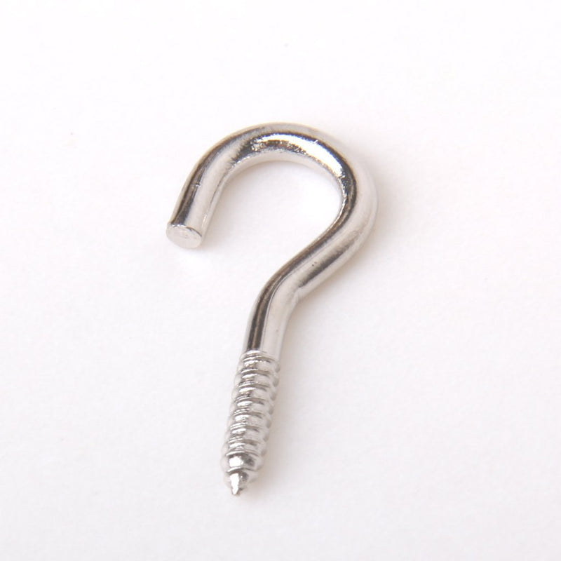 NewNest Australia - CJESLNA 50pcs Screw Hook Eye Silver 