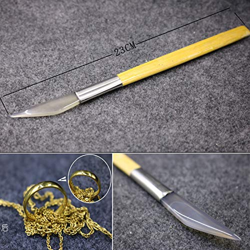 Chiloskit 2PCS Agate Polishing Burnisher Agate Knife Gold Silver Jewellery Clay Craft Jewellers Tool 2Pics - NewNest Australia