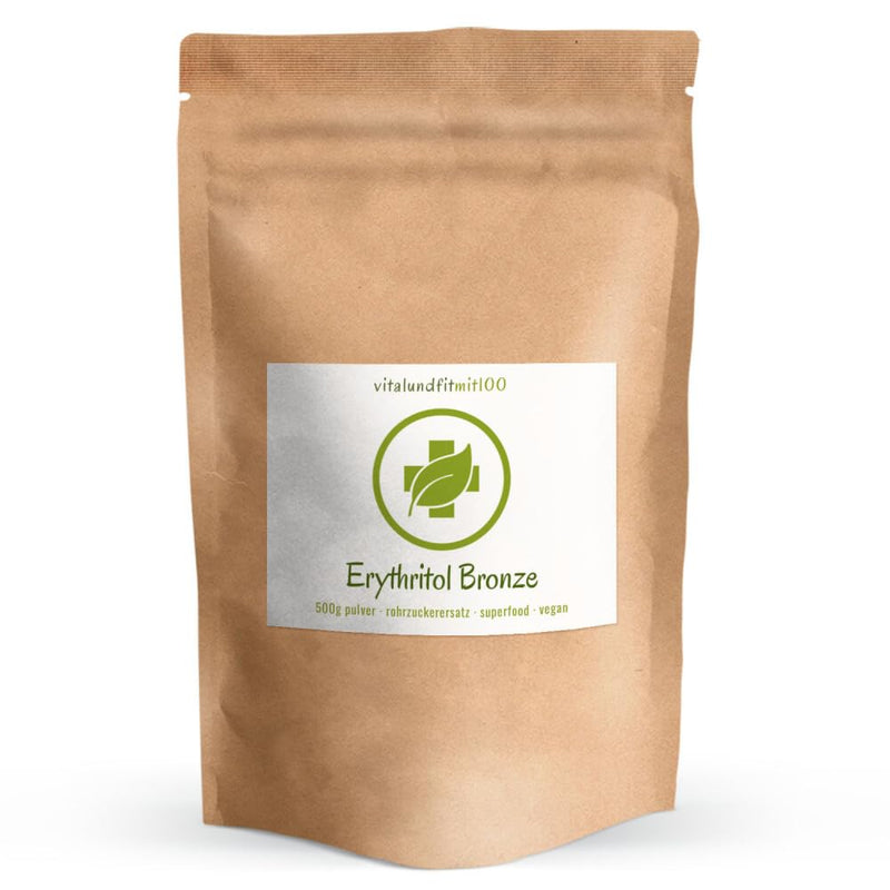 Erythritol Bronze 500 G - Cane Sugar Substitute - Premium Erythritol - No Calories - No Influence On Blood Sugar Levels - Suitable For Diabetics - Tooth-Friendly - Natural Sugar Alternative - Vegan - NewNest Australia