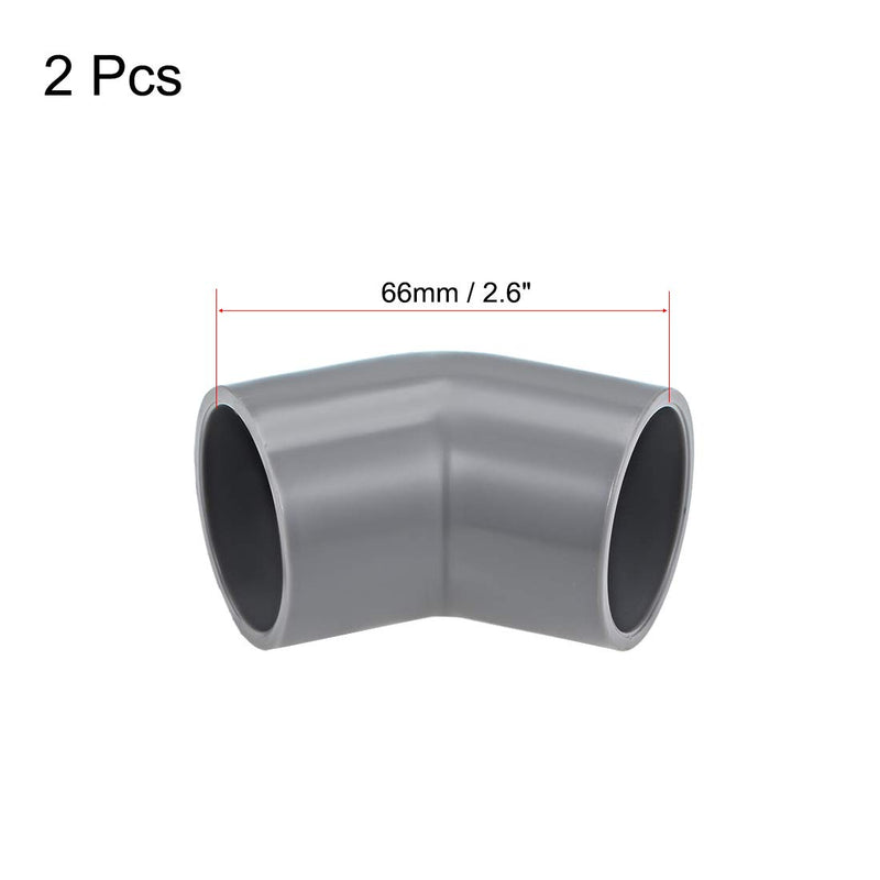 uxcell PVC Pipe Fitting 45 Degree Elbow Gray 32mm Socket 2pcs - NewNest Australia