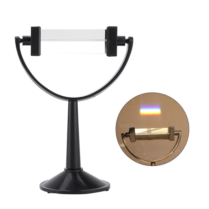 Optical Glass Triangular Prism with Stand for Teaching Light Spectrum Physics and Photo Photography Prism - NewNest Australia