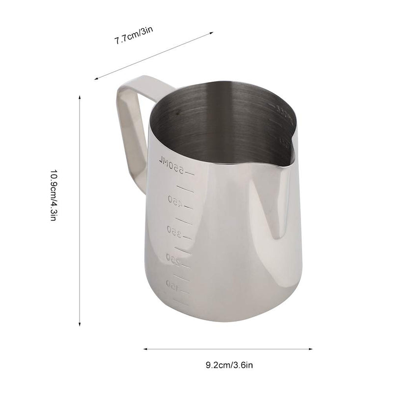 Nannday 【𝐄𝐚𝐬𝐭𝐞𝐫 𝐏𝐫𝐨𝐦𝐨𝐭𝐢𝐨𝐧】 Coffee Pitcher,Milk Frothing Pitcher Frothing Pitcher, Stainless Steel Measuring Cup for Coffee Milk Espresso Latte Art(600ml) 600ml - NewNest Australia