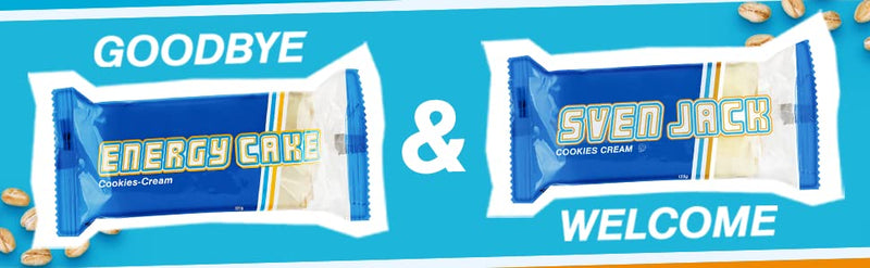 Sven Jack (Energy Cake) - Cookies-Cream 24x 125g (3kg) - Fitness bar made from oat flakes with long-chain carbohydrates - energy bar to fill you up for everyday life & incredible taste 125 g (pack of 24) - NewNest Australia