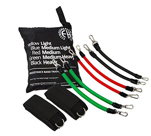 Fitness Health Extreme Training Leg Resistance Bands | Kinetic Band Workout Set | Plyometrics Speed Training Improvement - Thigh Straps for Leg Strength Pilates Yoga Exercise Complete set for Men / Women - NewNest Australia