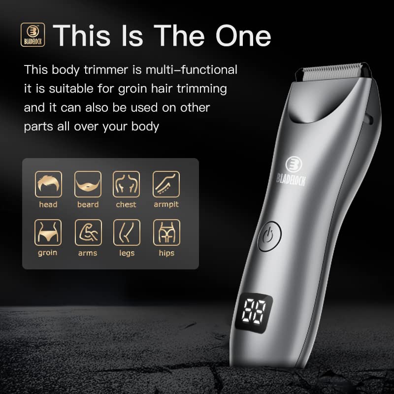 ENSSU intimate razor for men, electric body hair trimmer for men with extra skin-friendly ceramic blade, body razor with LED light & charging station, rechargeable pubic hair trimmer for men, waterproof green - NewNest Australia