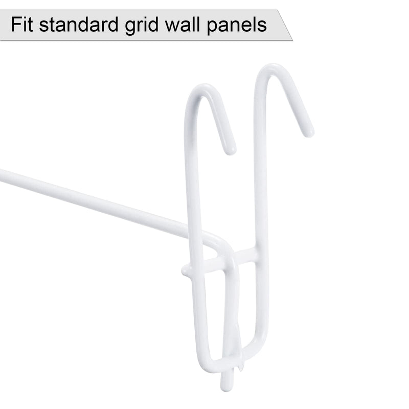 MECCANIXITY Grid Wall Display Hooks Store Garage Storage Wall Organizers 4 Inch White, Pack of 10 - NewNest Australia