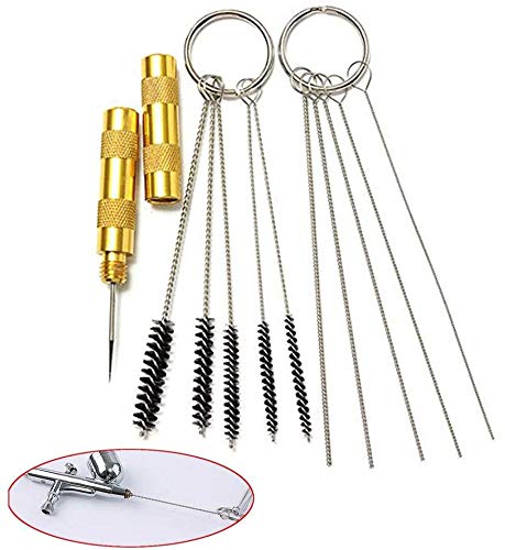 4 Set Airbrush Cleaning Kit Airbrush Cleaning Pot with Air Filter Mat and Holder,Nozzle Cleaning Needle,5pcs Brushes Set,5pcs Dredging Needles Kit - NewNest Australia