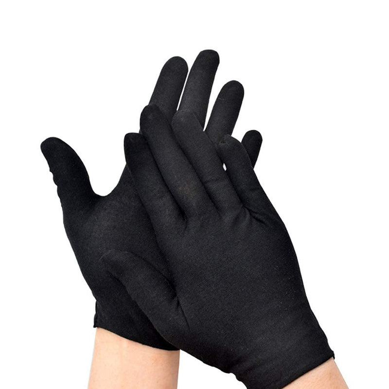 HEALLILY 12 Pairs Working Gloves Cotton Gloves Reusable Cleaning Gloves Adults Protective Gloves Labor Supply for Industrial Labor Gardening M Black M (Pack of 12) Black 1 - NewNest Australia