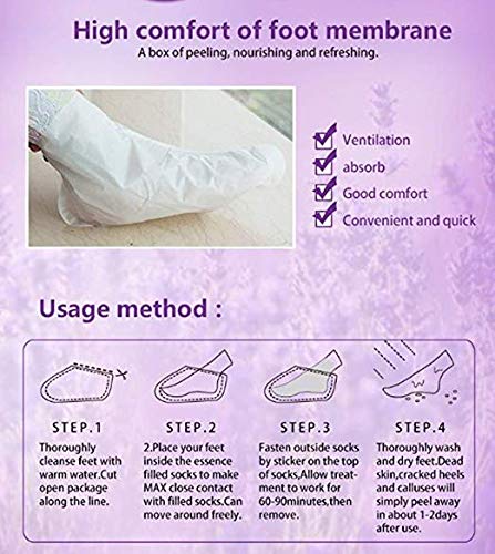 BOMPOW Foot Mask, Exfoliant Foot Peel Socks for Soft Baby Feet in 3-7 Days, Olive Scented Dead Hard Rough Skin Remover for Feet, 2 Pairs Olive Scent - NewNest Australia