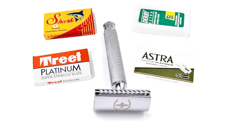 Roman Empire Shaving Caesar Safety Razor - Elegant Safety Razor For Men And Women - Wet Razor Set Including 20 Razor Blades From Astra, Derby, Shark, Treet - Razor Set - NewNest Australia