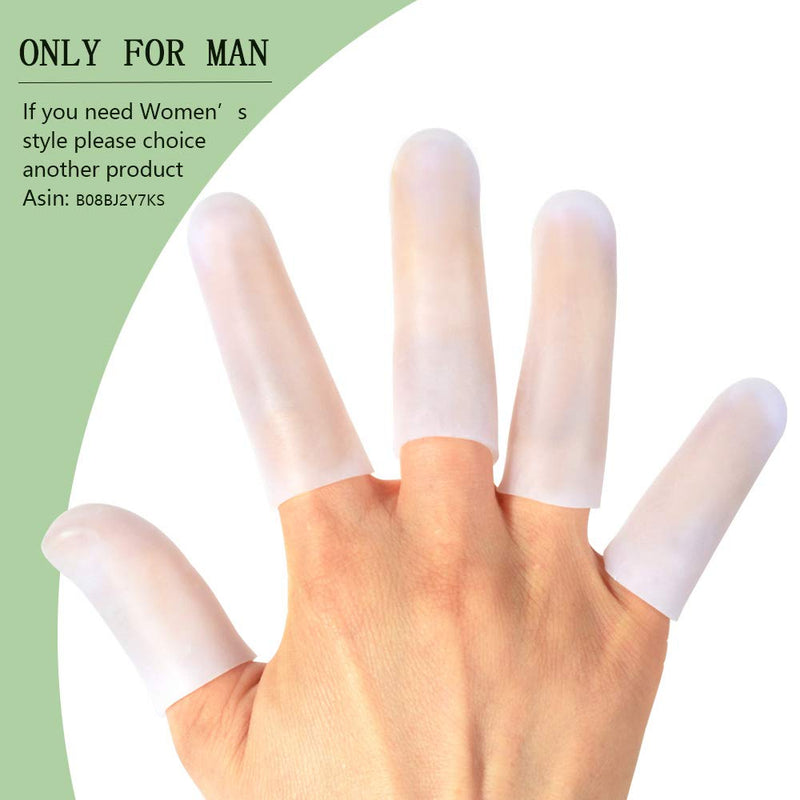 HioIoiH Silicone Finger Protectors for Man, 10 Pack Gel Finger Cots & Protector,Relief from Pain of Finger Tips Cracked, Arthritis - NewNest Australia