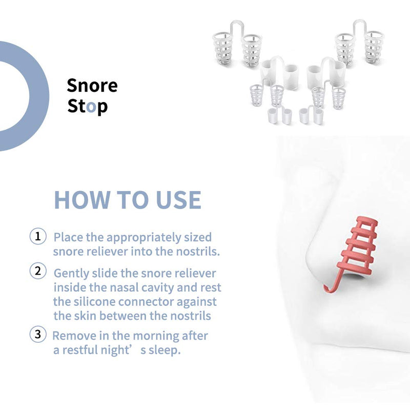 8 Pack Nose Vents to Ease Breathing Anti Snoring Nose Vents with Different Size Breathing Relief Nasal Dilator Includes Travel Case - NewNest Australia