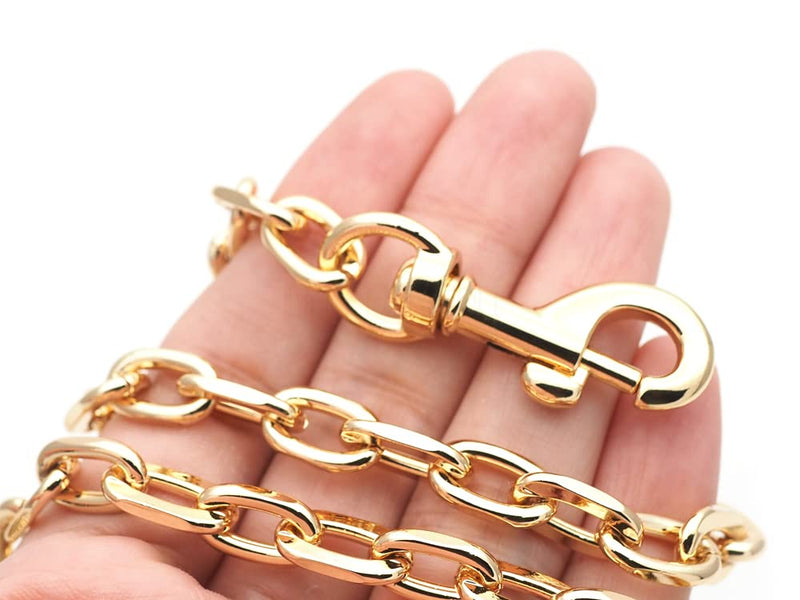 CRAFTMEMORE 55 Inches Purse Chain Strap, Crossbody Purse Handle Replacement, Metal Shoulder Handbag Accessories CH087 (Gold) Gold - NewNest Australia