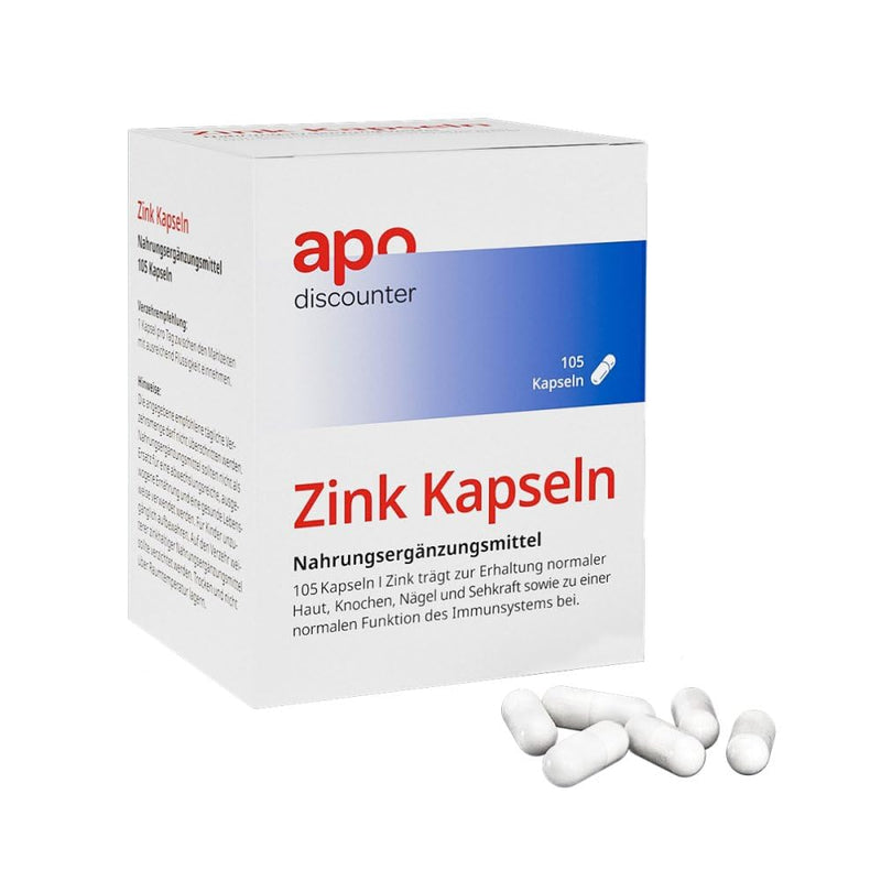 Zinc capsules 10 mg from apodiscounter 105 pieces - NewNest Australia