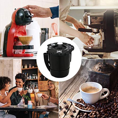 Reusable Coffee Filter for Keurig My K Cup 2.0 Replaceable Coffee Filter for Keurig My K Cup Nylon Bristle Cleaning Brush Coffee Spoon, Compatible with Keurig Classic Series (Black) Black - NewNest Australia