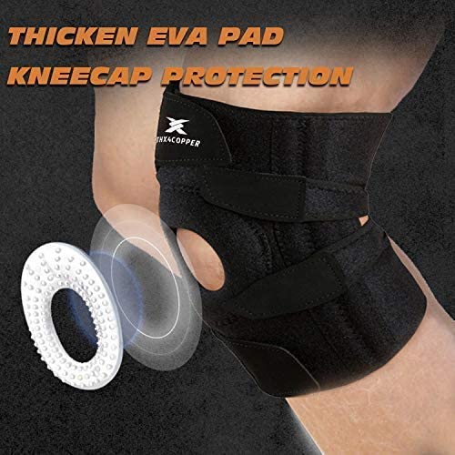 Thx4COPPER Knee Brace Support, Open Patella Side Stabilizers – for Meniscus Injuries, Swollen ACL, Tendonitis, Arthritis, Joint Pain Relief with Adjustable Compression Wrap,XXL XXL - NewNest Australia