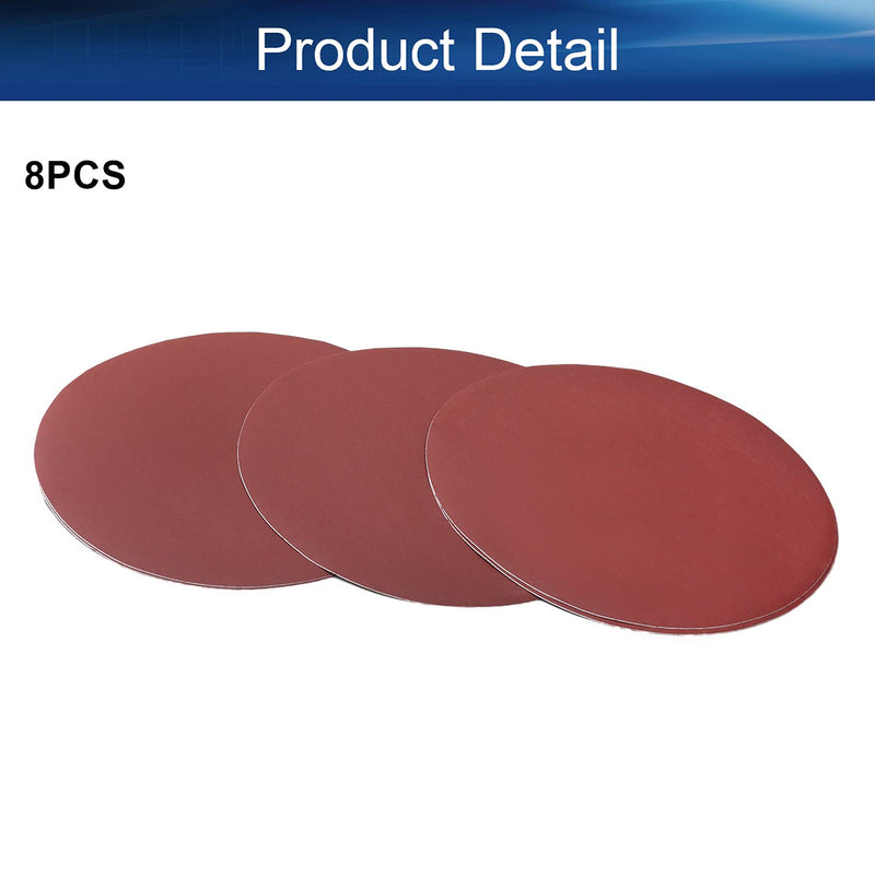 Auniwaig 12-Inch PSA Sanding Disc 240 Grit Aluminum Oxide Self Stick Adhesive Round Shape Sanding Paper NO-Hole for Self Stick Aluminum Oxide Round Sandpaper with Sticky Back 8PCS - NewNest Australia