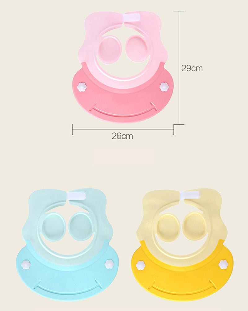 Baby Shampoo Shower Cap wash Bath Shield Visor Hat Adjustable Bathing tub Head Hair Rinser Protection Toddler and Kids (Blue) Blue - NewNest Australia