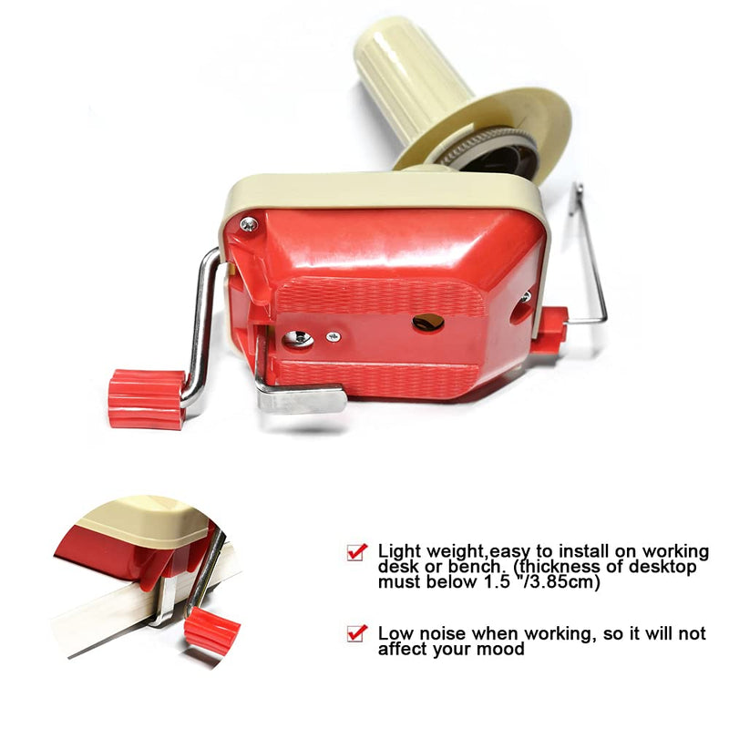 Yarn Winder by RRigo - Easy to Set Up and Use - Hand Operated Yarn Ball Winder 3.5 Ounce Capacity +1 Set 4 Size Pompom Maker +10 PCS Knitting Stitch Markers + 10 PCS Plastic Needles + 1 PCS Scissors - NewNest Australia