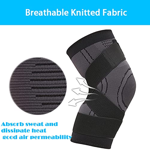 Nucamper Knee Brace For Arthritis Pain Adjustable Compression Sleeve For Men Women Pain Relief Knee Support For Injury Recovery Meniscus Tear Running Sports Training - NewNest Australia