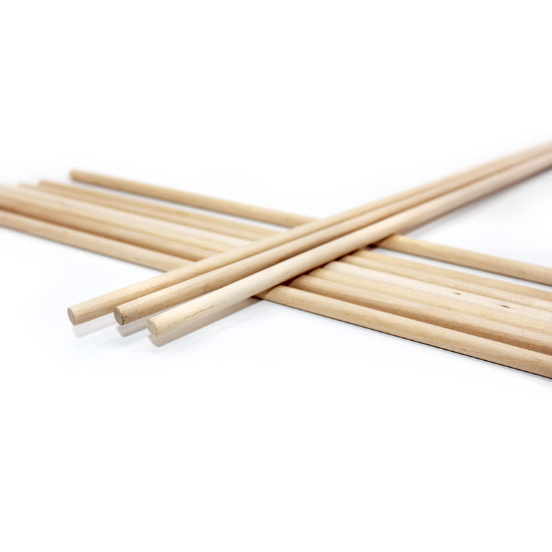 MAHITOI Dowel Rod Unfinished Hardwood 1/4 x 12 inches 10 Pieces for Arts, Crafts, Home décor, Holiday Ornaments, Handmade Gifts, macramé, Plant Support, DIY Equipment, Flag, Banner, Sign Stick - NewNest Australia