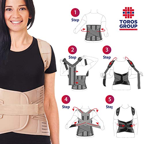 Lux Posture Corrector Straightener Shoulder Back Posture Corrector Posture Trainer With Adjustable Size Adjustable Made Of The Highest Quality Neoprene Beige X-Large - NewNest Australia
