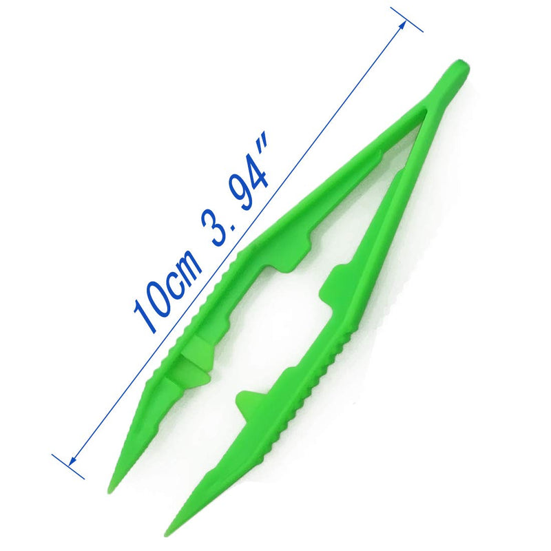 Three-Color Plastic Fuse Beads Tweezers Handmake Beads Crafts, Manual DIY Creative Craft Game Tool for Kids(1 Pack of 6 Tweezers,White,Green,Blue) - NewNest Australia