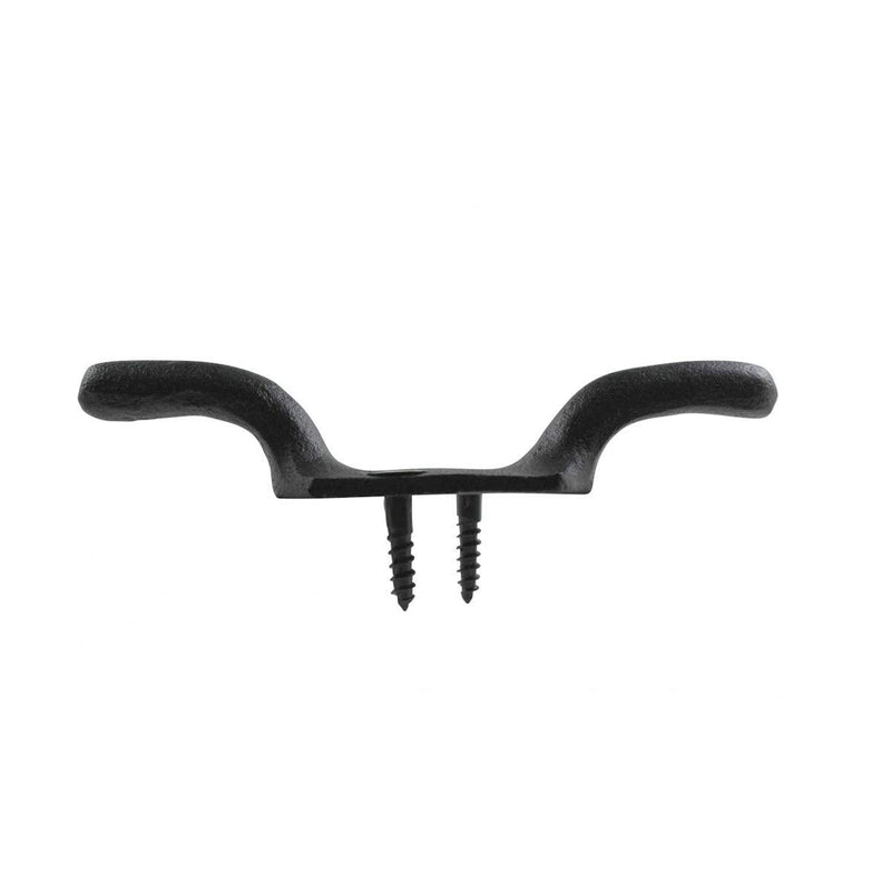 NewNest Australia - 4 Window Hooks Black Wrought Iron Cleat Hook Set of 4 | Renovator's Supply 